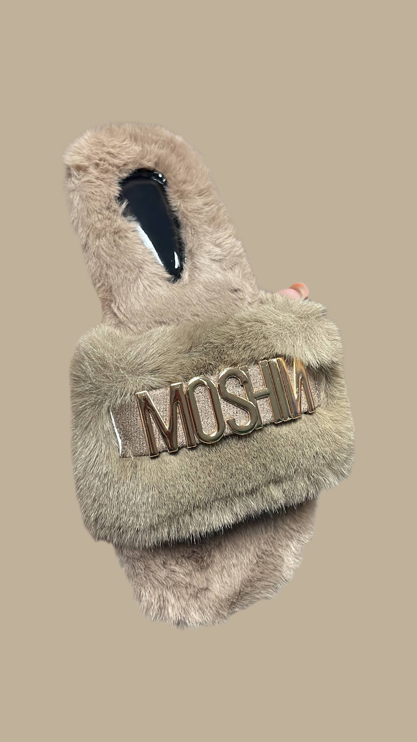 Faux fur sliders