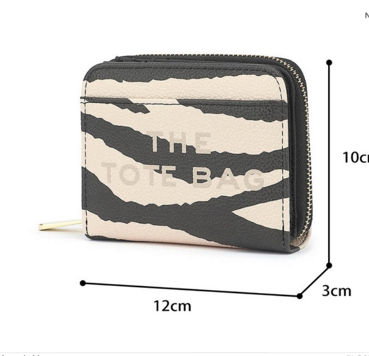 Zebra print tote purse