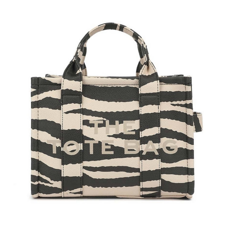 Zebra print Tote bag with long strap -