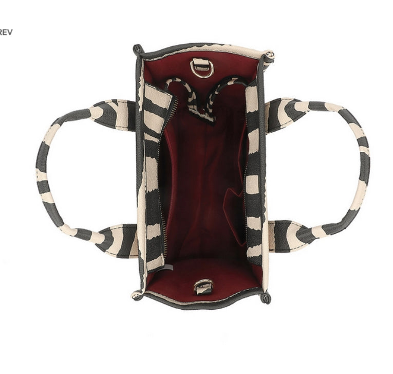 Zebra print Tote bag with long strap -